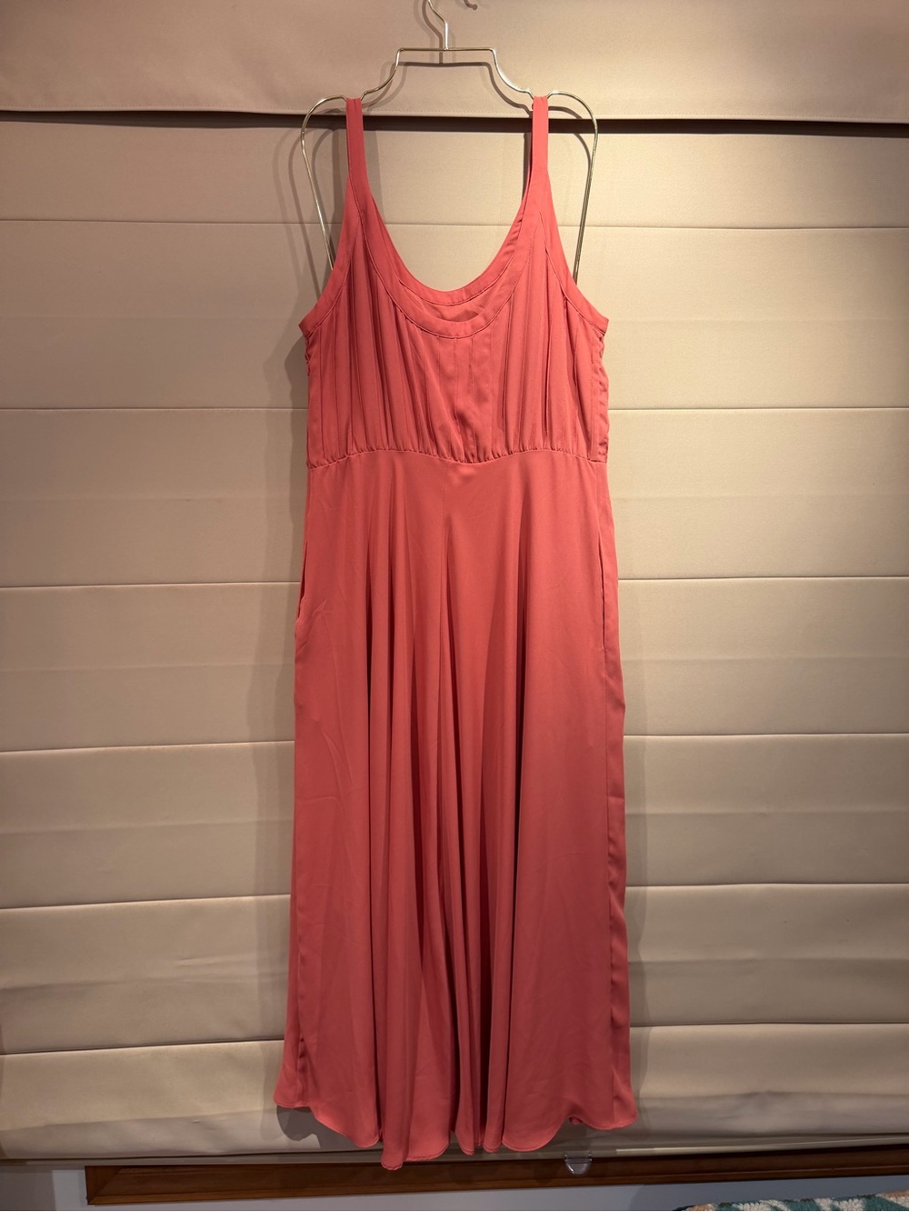 Banana Republic Factory Scoop-Neck Midi Dress — Dusty Cedar